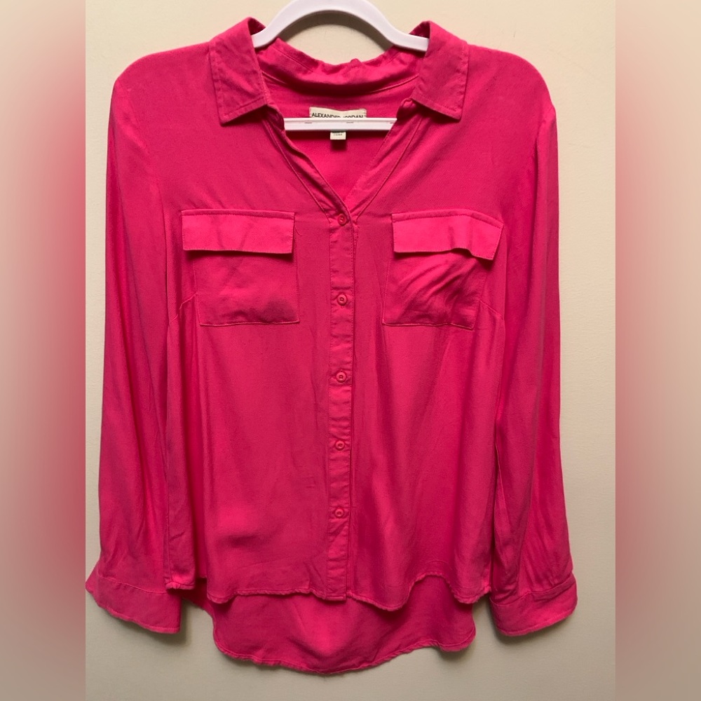 ALEXANDER JORDAN Pink Button up Blouse